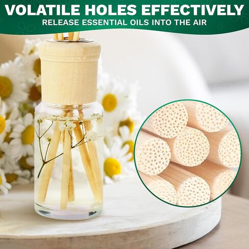 أعواد ناشرة القصب الطبيعية للمزهرية - 150 قطعة من أعواد القصب لموزع الزيوت الفتائل الخشبية، ناشرات الروائح العطرية، ناشر الزيوت العطرية، أعواد القصب - روائح زيوت ناشرة الروائح للمكتب المنزلي in Kuwait