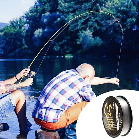 خيط صنارة صيد شفاف 0.5 ملم للحرف اليدوية بطول 100 متر خيط شفاف عالي المقاومة للتآكل لتعليق خرز الصيد من رويبو in Kuwait