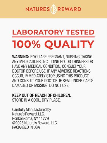 Nature's Reward الجلوكوزامين كوندرويتين قوة ثلاثية - 120 قطعة - مع البوسويليا وميثيل سلفونيل ميثان والكركم - مكمل غير معدل وراثيًا وخالي من الغلوتين in Kuwait