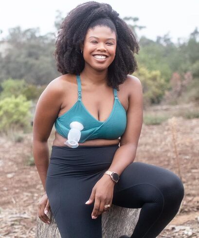 Kindred Bravely 2-Pack Hands Free Sports Pumping Bra Bundle (Black and Teal, Large) in Saudi Arabia