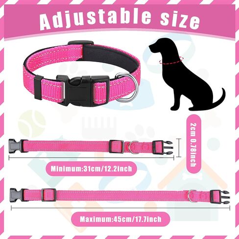 Sanwuta 12 Pcs Reflective Puppy Dog Collars Bulk for Litter Small Medium Dogs Adjustable Safety Nylon Collars with Locking Buckle Soft Padded Breathable Puppy Collar for Cats Pets(Small) in Saudi Arabia