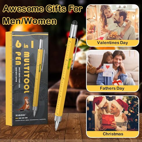 Valentines Day Gifts for Him, Multitool Pen Set 6 in 1 Cool Gadgets, Unique Mens Valentines Gifts for Boyfriend Husband, Personalized Anniversary Birthday Father's Day Gifts Ideas in Saudi Arabia