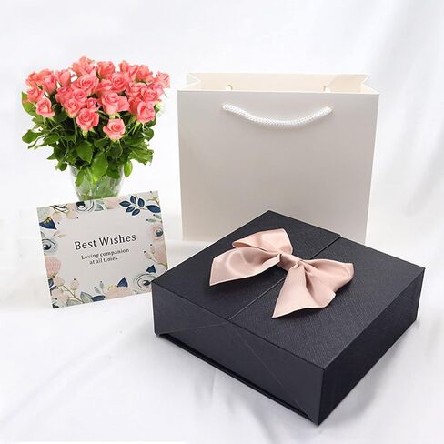 Eternal True Rose Gift Box - 100 Languages Love You Mother's Day Heart Projection Necklace, Romantic Gift for Wife and Mother, Anniversary, Birthday, Valentine's Day, Christmas (Black Gift Box) in Kuwait