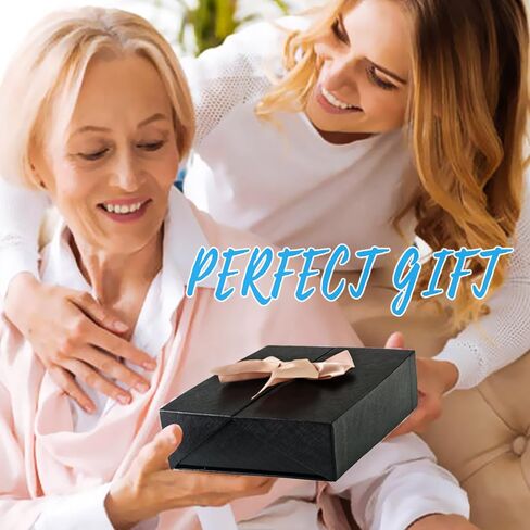 Eternal True Rose Gift Box - 100 Languages Love You Mother's Day Heart Projection Necklace, Romantic Gift for Wife and Mother, Anniversary, Birthday, Valentine's Day, Christmas (Black Gift Box) in Kuwait