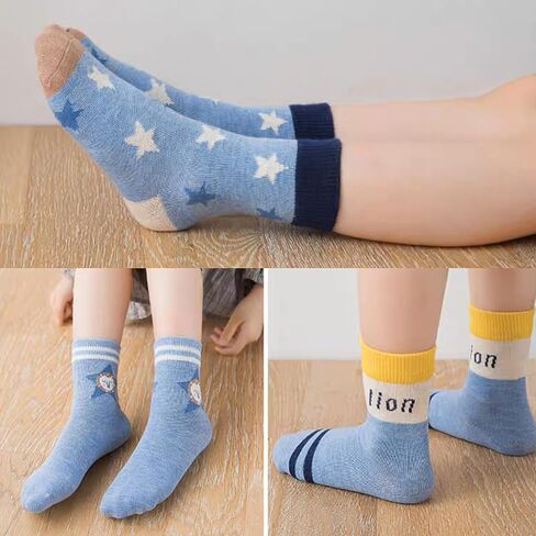 10 ازواج من الجوارب القطنية للاطفال الاولاد الصغار لسن 1-2 سنوات، جوارب روبوت للاطفال القطارات والشاحنات والسيارات، جوارب اطفال مبتكرة in Kuwait