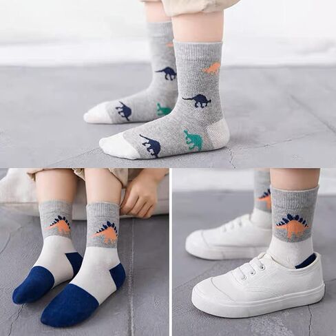 10 ازواج من الجوارب القطنية للاطفال الاولاد الصغار لسن 1-2 سنوات، جوارب روبوت للاطفال القطارات والشاحنات والسيارات، جوارب اطفال مبتكرة in Kuwait