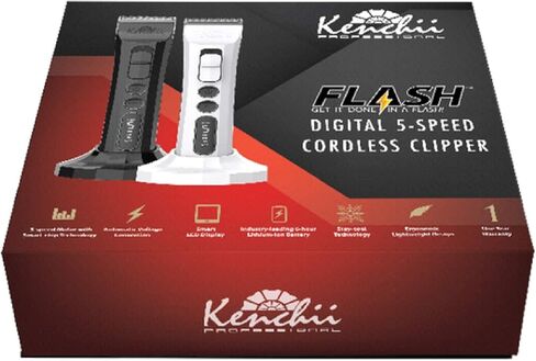 كينشي ماكينة حلاقة لاسلكية رقمية فلاش، اسود لؤلؤي - شفرة 4 في 1، شفرات قابلة للتعديل والفصل in Kuwait