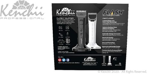 كينشي ماكينة حلاقة لاسلكية رقمية فلاش، اسود لؤلؤي - شفرة 4 في 1، شفرات قابلة للتعديل والفصل in Kuwait