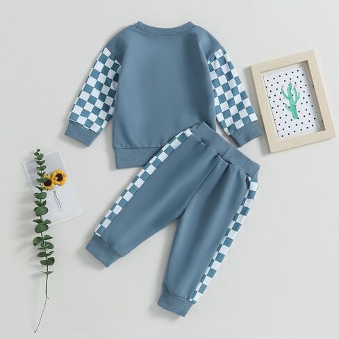 Fall Winter Toddler Baby Boy Clothes Crewneck Sweatshirt+Pants Sweatsuit | Long Sleeve Outfits,0-5 Year Old Boy Clothes,Toddler Infant Little Boy Fall Winter Cute 2pcs Set in Saudi Arabia