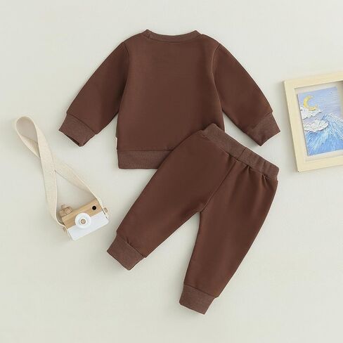 Fall Winter Toddler Baby Boy Clothes Crewneck Sweatshirt+Pants Sweatsuit | Long Sleeve Outfits,0-5 Year Old Boy Clothes,Toddler Infant Little Boy Fall Winter Cute 2pcs Set in Saudi Arabia