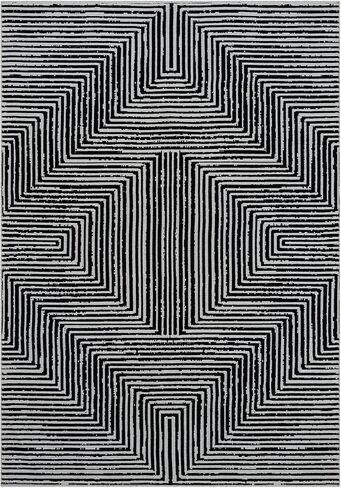 Indigo Ink - Washable Area Rug, Stain Resistant & Easy to Clean, Geometric Boho Decor (Panther Collection, 6' x 9') in Saudi Arabia