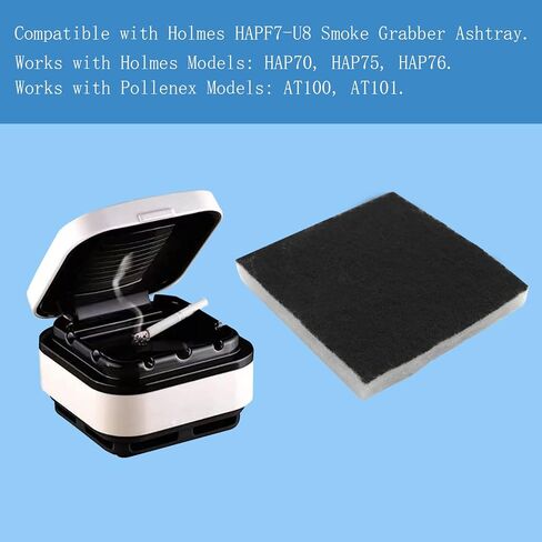 اوليتيو فلتر متوافق مع منفضة سجائر هولمز HAPF7-U8، بما في ذلك موديلات هولمز HAP70 وHAP75 وHAP76 وبولينكس AT100 وAT101 (عبوة من 8 قطع) in Kuwait