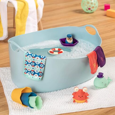 B. toys- B. baby– Baby Bath Toys –Baby Toddler Bath Tub Starter Kit (11-Pcs) For Kids- Wee B. Splashy- 0 months + in Saudi Arabia