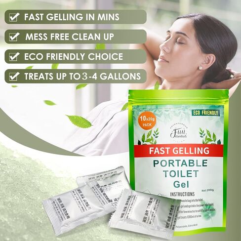 مجموعة خيمة استحمام تعمل بالطاقة الشمسية من فن اسينشالز مع مرحاض محمول، 5 قطع، خيمة خصوصية منبثقة، مرحاض قابل للطي XL، شنطة استحمام 5 جالون، 10 عبوات جل للنفايات السائلة، 12 كيس للمرحاض، للتخييم، سهلة in Kuwait