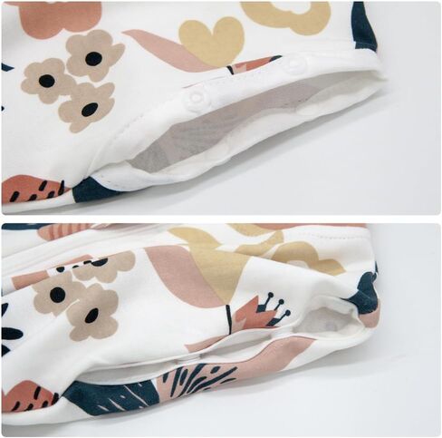 بطانية نوم للأطفال من HOUSBAY قابلة للارتداء مصنوعة من القطن بنسبة 100%، عبوة واحدة من كيس قماط للأطفال الصغار للجنسين 0.5 TOG مع سحاب ثنائي الاتجاه (زهرة، مقاس M) in Kuwait