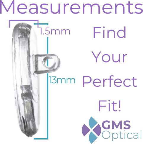 جي ام اس وسائد انف من السيليكون ببرغي مقاس 13 ملم للنظارات والنظارات الشمسية والعينين - 5 ازواج in Kuwait