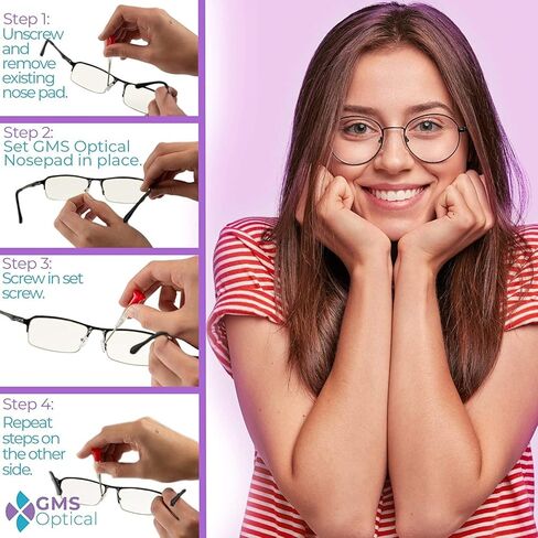 جي ام اس وسائد انف من السيليكون ببرغي مقاس 13 ملم للنظارات والنظارات الشمسية والعينين - 5 ازواج in Kuwait