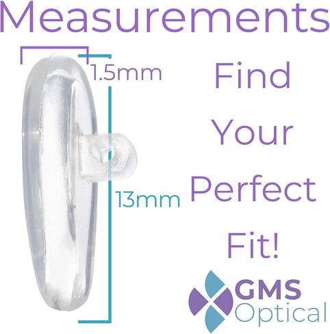 جي ام اس وسائد انف من السيليكون ببرغي مقاس 13 ملم للنظارات والنظارات الشمسية والعينين - 5 ازواج in Kuwait