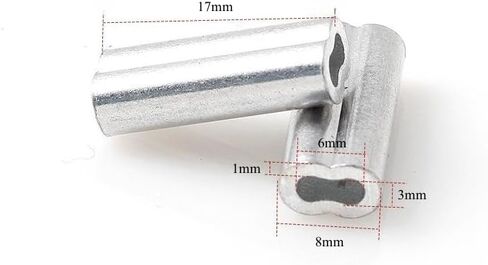 jjzs 50 حزمة بطة شرك العقص لتكساس تزوير خط شرك تجعيد أسلاك الألومنيوم كم تناسب 1/8'' حبل وكابل بطة شرك موصلات الأسلاك المكشكش in Kuwait