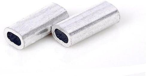 jjzs 50 حزمة بطة شرك العقص لتكساس تزوير خط شرك تجعيد أسلاك الألومنيوم كم تناسب 1/8'' حبل وكابل بطة شرك موصلات الأسلاك المكشكش in Kuwait