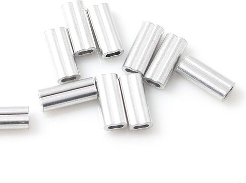 jjzs 50 حزمة بطة شرك العقص لتكساس تزوير خط شرك تجعيد أسلاك الألومنيوم كم تناسب 1/8'' حبل وكابل بطة شرك موصلات الأسلاك المكشكش in Kuwait