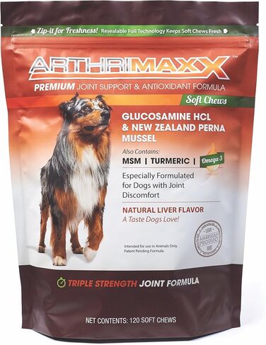 Dog Supplement for Joint Inflammation & Arthritis, Naturally Potent Dog Joint Care, Antioxidant Formula with MSM, Chondroitin, Vitamin C, & Glucosamine for Dogs, 32 fl oz in Saudi Arabia