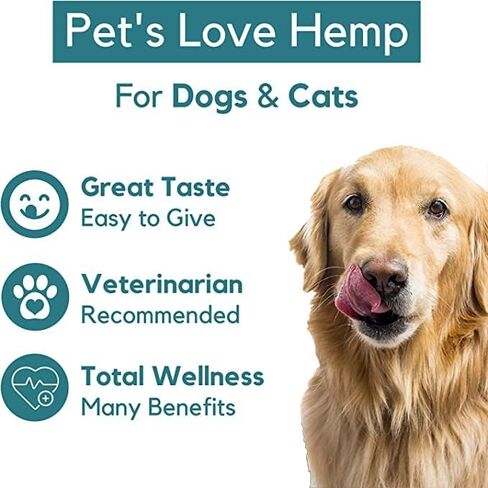 زيت القنب من PB Pets للكلاب والقطط - ينمو عضويًا - صُنع في الولايات المتحدة الأمريكية - يساعد في علاج القلق والورك والمفاصل والألم والتهاب المفاصل والإجهاد - مع مركب أوميغا in Saudi Arabia
