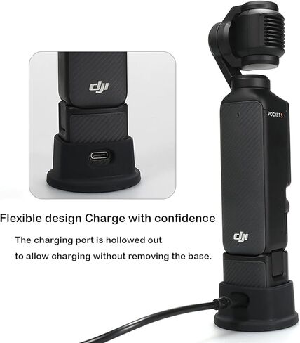 ZLMC حامل سطح المكتب من السيليكون غير القابل للانزلاق لـ DJI Osmo Pocket 3، خفيف الوزن وصغير الحجم، ملحقات OSMO Pocket 3 (أسود) in Kuwait