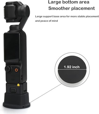 ZLMC حامل سطح المكتب من السيليكون غير القابل للانزلاق لـ DJI Osmo Pocket 3، خفيف الوزن وصغير الحجم، ملحقات OSMO Pocket 3 (أسود) in Kuwait