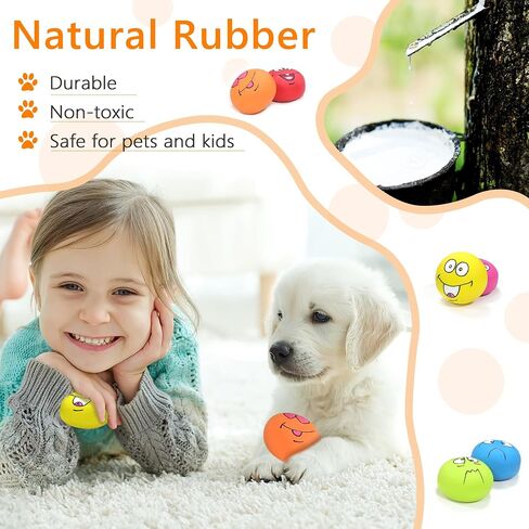 LLSPET Latex Dog Chewing Squeaky Ball Toys 6/PCS (HJ-01BOBW2FBA) in Saudi Arabia