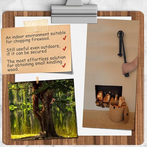 JMOO Wall Mount Firewood Splitter Soft Wood Kindling Splitter for Indoor or Outdoor Firewood Kindling Splitter Wall Mount Kingling Maker Wood Splitter for Camping Household or Outdoor in Kuwait