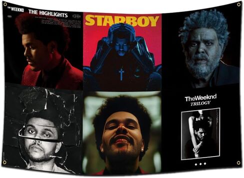 هوكيدو نسيج ويكند نسيج 40X60 بوصة ألبوم الموسيقى ملصق جدار معلق نسيج العلم in Kuwait