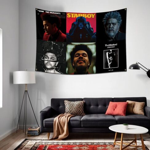 هوكيدو نسيج ويكند نسيج 40X60 بوصة ألبوم الموسيقى ملصق جدار معلق نسيج العلم in Kuwait