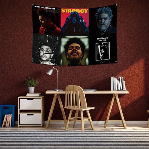 هوكيدو نسيج ويكند نسيج 40X60 بوصة ألبوم الموسيقى ملصق جدار معلق نسيج العلم in Kuwait