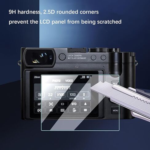 FUNYKA 【For Leica Q2 Q3 M10】 2 Pack Glass Screen Protector Film for Leica Q2 Q3 M10 Cameras, 0.3mm Ultra-Thin Tempered Glass, 9H Hardness, 2.5D Round Edges, Anti-Scrach Anti-Fingerprint Anti-Dust in Kuwait