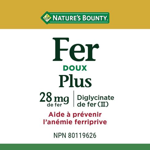 Nature's Bounty Gentle Iron Plus Pills, Supplement, Helps Prevent Iron Deficiency Anemia, 28 mg, 150 Capsules in Saudi Arabia