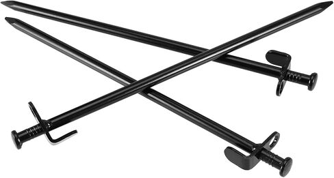 SEHOI 20 Pack 12 Inches Tent Stakes, Heavy Duty Steel Solid Tent Stakes Pegs, Multiuse Tarp Pegs Camping Stakes for Outdoor Camping Canopy and Tarp, Black in Saudi Arabia