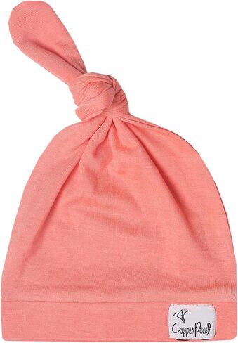 Copper Pearl Baby Beanie Hat Top Knot Stretchy Soft Oat in Kuwait