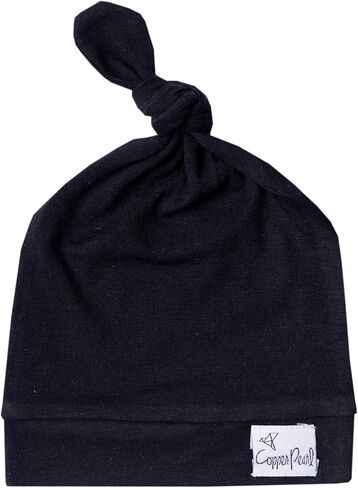 Copper Pearl Baby Beanie Hat Top Knot Stretchy Soft Oat in Saudi Arabia