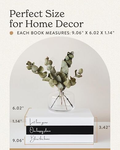 Decorative Books - Stack of Books for Home Decor Display and Living Room Coffee Table Decoration - Real Pages, Accessories and Quotes. Dimensions: 9.06"x 6.02"x 3.42" in Saudi Arabia