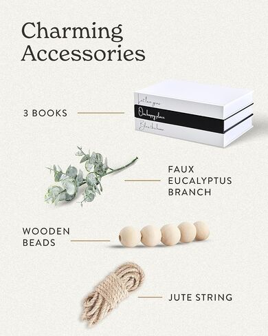 Decorative Books - Stack of Books for Home Decor Display and Living Room Coffee Table Decoration - Real Pages, Accessories and Quotes. Dimensions: 9.06"x 6.02"x 3.42" in Saudi Arabia