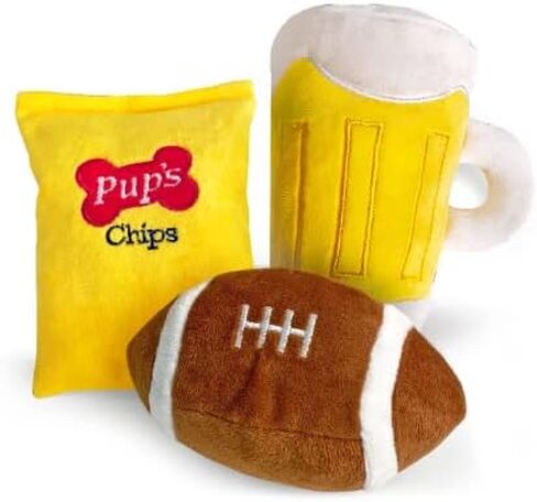 TONBO Popcorn and Pretzel - Crinkle Plush Cute Dog Toys in Kuwait