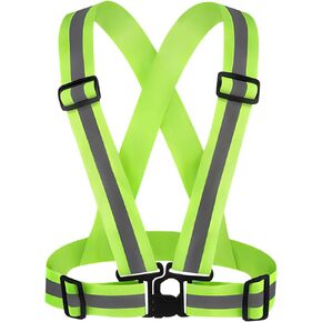 ONEVER Running Vest Reflective Vest for Walking at Night, High Visibility Night Running Gear Rechargeable Adjustable Running Lights for Walking Running Cycling, Adjustable for Men Women Kids in Kuwait