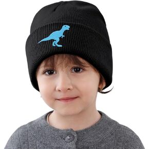 HADM Toddler Boy Beanie Hat Winter Soft Warm Knitted Dinosaur Hat Newborn Skull Cap for Girls Boys 0-8Years in Kuwait