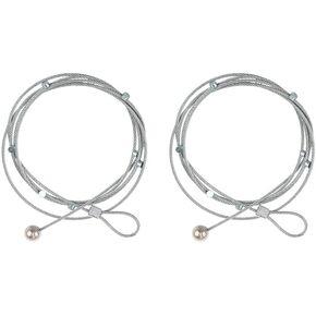 Flushbay 2 حزمة سلك كابل حبل الصور المغناطيسي 1.5 متر / سلك بما في ذلك 8 مغناطيسات صورة بطاقة بريدية معلقة سلك سلسلة عرض الحائط حامل صور للتعليق العمودي (مغناطيس نقي) in Kuwait