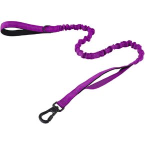 مقود الكلاب التكتيكي من بلوتوس مع مشبك حلقة تسلق، نايلون عاكس مع مقبضين مبطنين، مقود بنجي للكلاب للسلالات المتوسطة والكبيرة، أسود in Kuwait