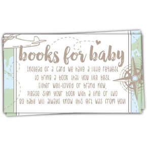 50 Adventure Books for Baby Shower Request Cards - Baby Shower Invitation Inserts in Saudi Arabia