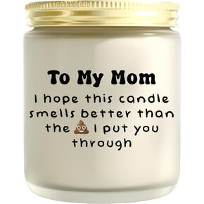 Lavender Scented Candles, Gifts for Mom, Mom Gifts, Mothers Day Gifts from Daughter Son, Gag Gifts for Moms Her Bonus Mom Mother New Mom Step Mom, to My Mom Candle