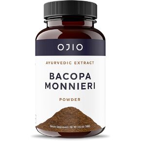Ojio Bacopa Monieri | Pure Brahmi Extract Powder | Highest Level Bacosides 50% | Non Irradiated – 100 G in Saudi Arabia