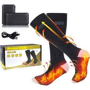 جوارب حرارية للرجال والنساء، جوارب حرارية ببطارية كهربائية قابلة لإعادة الشحن بقدرة 4000 مللي أمبير في الساعة، جهاز تدفئة القدمين قابل للغسل في الشتاء مع 3 إعدادات للحرارة للتخييم والتزلج والمشي لمسافات طويلة والصيد والرياضات الشتوية الخارجية والداخلية in Kuwait